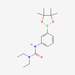 molecular formula C17H27BN2O3 B1434283 1,1-二乙基-3-(3-(4,4,5,5-四甲基-1,3,2-二恶杂硼环兰-2-基)苯基)脲 CAS No. 874298-99-4