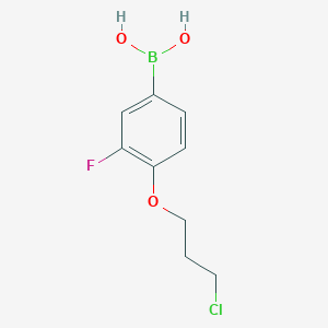 molecular formula C9H11BClFO3 B1434285 (4-(3-Chloropropoxy)-3-fluorophenyl)boronic acid CAS No. 1704074-40-7