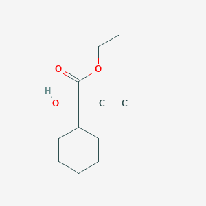 Ethyl 2-cyclohexyl-2-hydroxypent-3-ynoate