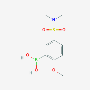 molecular formula C9H14BNO5S B1434286 (5-(N,N-dimethylsulfamoyl)-2-methoxyphenyl)boronic acid CAS No. 859160-65-9