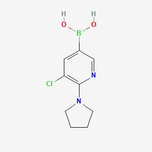 molecular formula C9H12BClN2O2 B1434290 (5-氯-6-(吡咯烷-1-基)吡啶-3-基)硼酸 CAS No. 1704121-31-2