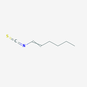 molecular formula C7H11NS B14342901 1-Isothiocyanatohex-1-ene CAS No. 106001-97-2