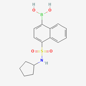 molecular formula C15H18BNO4S B1434293 (4-(N-环戊基磺酰基)萘-1-基)硼酸 CAS No. 1704097-49-3