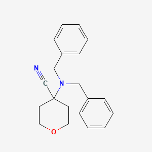 molecular formula C20H22N2O B1434296 4-(二苄氨基)氧杂环-4-腈 CAS No. 1630906-81-8