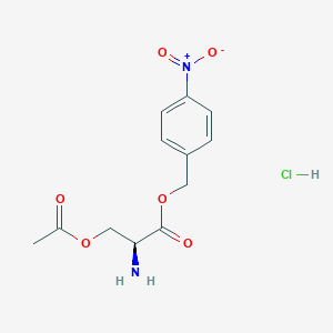 molecular formula C12H15ClN2O6 B1434298 4-硝基苄基 O-乙酰-L-丝氨酸盐酸盐 CAS No. 870820-71-6