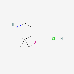 molecular formula C7H12ClF2N B1434303 1,1-Difluoro-5-azaspiro[2.5]octane hydrochloride CAS No. 1630906-35-2
