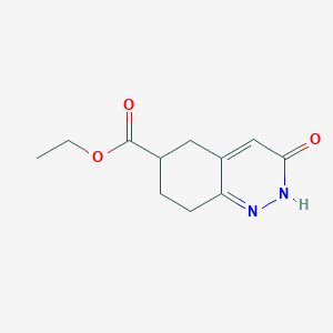 molecular formula C11H14N2O3 B1434309 3-氧代-2,3,5,6,7,8-六氢环辛啉-6-甲酸乙酯 CAS No. 1710293-30-3