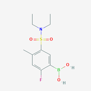 molecular formula C11H17BFNO4S B1434313 (5-(N,N-diethylsulfamoyl)-2-fluoro-4-methylphenyl)boronic acid CAS No. 1704121-33-4