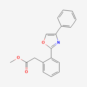 Benzeneacetic acid, 2-(4-phenyl-2-oxazolyl)-, methyl ester