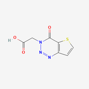 molecular formula C7H5N3O3S B1434320 2-(4-氧代噻吩并[3,2-d][1,2,3]三嗪-3(4H)-基)乙酸 CAS No. 1707375-53-8