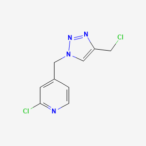 B1434326 2-chloro-4-((4-(chloromethyl)-1H-1,2,3-triazol-1-yl)methyl)pyridine CAS No. 1955514-37-0