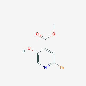 molecular formula C7H6BrNO3 B1434329 2-溴-5-羟基异烟酸甲酯 CAS No. 1256810-42-0