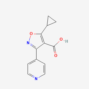 molecular formula C12H10N2O3 B1434330 5-Cyclopropyl-3-(pyridin-4-yl)isoxazole-4-carboxylic acid CAS No. 1955547-58-6