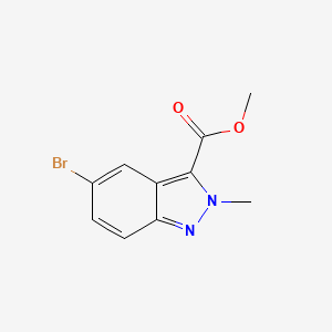 molecular formula C10H9BrN2O2 B1434333 methyl 5-bromo-2-methyl-2H-indazole-3-carboxylate CAS No. 1630906-74-9