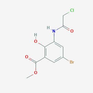 molecular formula C10H9BrClNO4 B1434335 Methyl 5-bromo-3-(2-chloroacetamido)-2-hydroxybenzoate CAS No. 1708126-09-3