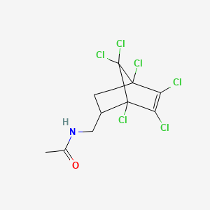 molecular formula C10H9Cl6NO B14343413 N-[(1,4,5,6,7,7-Hexachlorobicyclo[2.2.1]hept-5-en-2-yl)methyl]acetamide CAS No. 93688-93-8