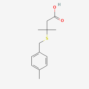 3-Methyl-3-{[(4-methylphenyl)methyl]sulfanyl}butanoic acid