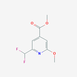 molecular formula C9H9F2NO3 B1434350 Methyl 2-(difluoromethyl)-6-methoxyisonicotinate CAS No. 1256807-01-8