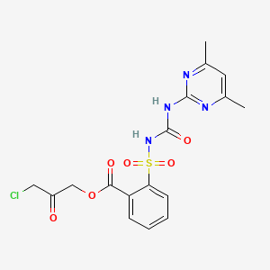 molecular formula C17H17ClN4O6S B1434358 3-Chloro-2-oxopropyl 2-({[(4,6-dimethylpyrimidin-2-yl)carbamoyl]amino}sulfonyl)benzoate CAS No. 1781241-33-5