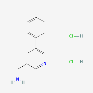molecular formula C12H14Cl2N2 B1434361 (5-苯基吡啶-3-基)甲胺二盐酸盐 CAS No. 1820687-78-2