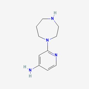 molecular formula C10H16N4 B1434366 2-(1,4-Diazepan-1-yl)pyridin-4-amine CAS No. 1935498-05-7