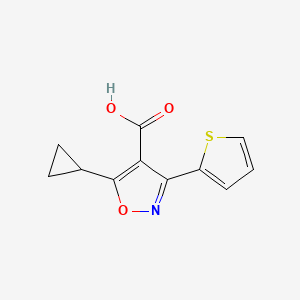 B1434379 5-Cyclopropyl-3-(thiophen-2-yl)isoxazole-4-carboxylic acid CAS No. 1955561-42-8