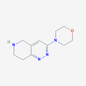 molecular formula C11H16N4O B1434397 4-(5,6,7,8-四氢吡啶并[4,3-c]哒嗪-3-基)吗啉 CAS No. 1547050-61-2