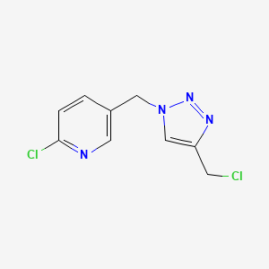 B1434405 2-chloro-5-((4-(chloromethyl)-1H-1,2,3-triazol-1-yl)methyl)pyridine CAS No. 1955530-26-3