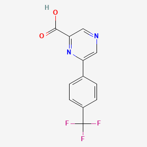 B1434425 6-[4-(Trifluoromethyl)phenyl]pyrazine-2-carboxylic Acid CAS No. 1864014-28-7