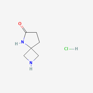 molecular formula C6H11ClN2O B1434427 2,5-二氮杂螺[3.4]辛烷-6-酮盐酸盐 CAS No. 1630906-86-3