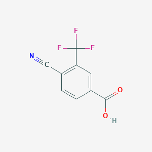 molecular formula C9H4F3NO2 B1434434 4-氰基-3-(三氟甲基)苯甲酸 CAS No. 1227502-36-4