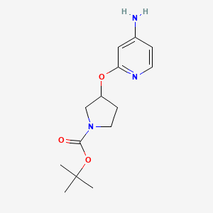 molecular formula C14H21N3O3 B1434440 叔丁基 3-((4-氨基吡啶-2-基)氧基)吡咯烷-1-羧酸酯 CAS No. 1955522-73-2