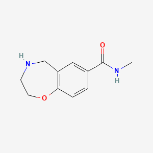 molecular formula C11H14N2O2 B1434442 N-methyl-2,3,4,5-tetrahydrobenzo[f][1,4]oxazepine-7-carboxamide CAS No. 1955540-84-7