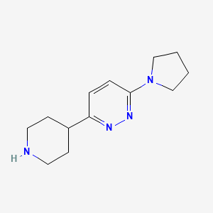 B1434444 3-(Piperidin-4-yl)-6-(pyrrolidin-1-yl)pyridazine CAS No. 1955520-87-2