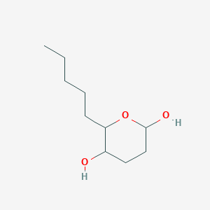 molecular formula C10H20O3 B14344445 6-Pentyloxane-2,5-diol CAS No. 92413-95-1