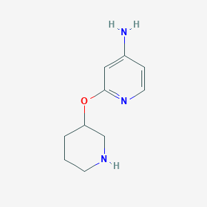 molecular formula C10H15N3O B1434445 2-(Piperidin-3-yloxy)pyridin-4-amine CAS No. 1936376-22-5