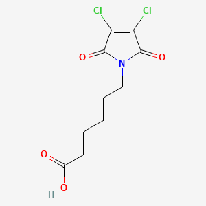 molecular formula C10H11Cl2NO4 B14344476 1H-Pyrrole-1-hexanoic acid, 3,4-dichloro-2,5-dihydro-2,5-dioxo- CAS No. 101310-84-3