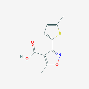 B1434448 5-Methyl-3-(5-methylthiophen-2-yl)isoxazole-4-carboxylic acid CAS No. 1083224-09-2