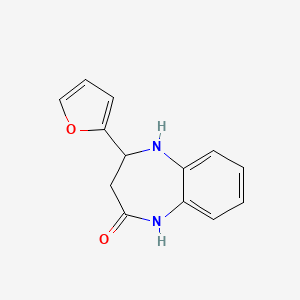 2H-1,5-Benzodiazepin-2-one, 4-(2-furanyl)-1,3,4,5-tetrahydro-