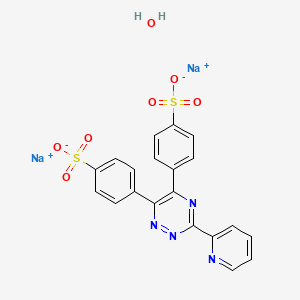 molecular formula C20H14N4Na2O7S2 B1434449 二钠；4-[3-吡啶-2-基-6-(4-磺酸苯基)-1,2,4-三嗪-5-基]苯磺酸盐；水合物 CAS No. 1264198-47-1