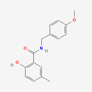 molecular formula C16H17NO3 B14344492 2-hydroxy-N-[(4-methoxyphenyl)methyl]-5-methylbenzamide 