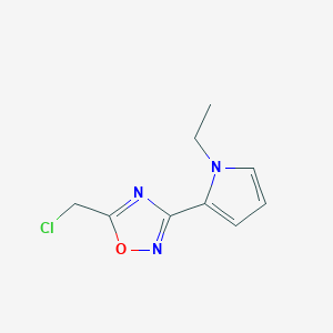 B1434450 5-(chloromethyl)-3-(1-ethyl-1H-pyrrol-2-yl)-1,2,4-oxadiazole CAS No. 1934577-41-9