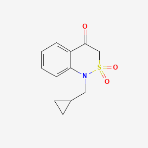 molecular formula C12H13NO3S B1434451 1-(环丙基甲基)-1H-2,1-苯并噻嗪-4(3H)-酮 2,2-二氧化物 CAS No. 1708080-45-8