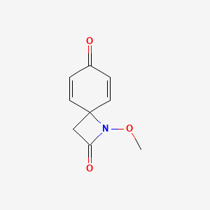 molecular formula C9H9NO3 B14344526 1-Azaspiro[3.5]nona-5,8-diene-2,7-dione, 1-methoxy- CAS No. 103831-05-6