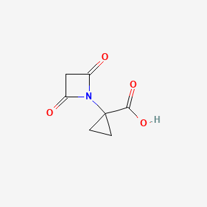 molecular formula C7H7NO4 B14344548 1-(2,4-Dioxoazetidin-1-yl)cyclopropane-1-carboxylic acid CAS No. 98319-00-7