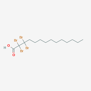 molecular formula C14H24Br4O2 B14344550 2,2,3,3-Tetrabromotetradecanoic acid CAS No. 93095-70-6