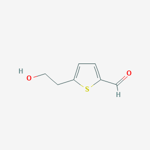 molecular formula C7H8O2S B143446 5-(2-Hydroxyethyl)thiophene-2-carbaldehyde CAS No. 131202-63-6