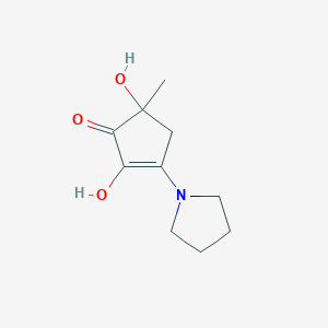 2,5-Dihydroxy-5-methyl-3-(pyrrolidin-1-yl)cyclopent-2-en-1-one