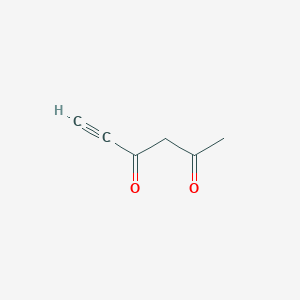 molecular formula C6H6O2 B14344604 Hex-5-yne-2,4-dione CAS No. 92836-61-8