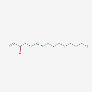 molecular formula C14H23IO B14344627 14-Iodotetradeca-1,6-dien-3-one CAS No. 101999-65-9